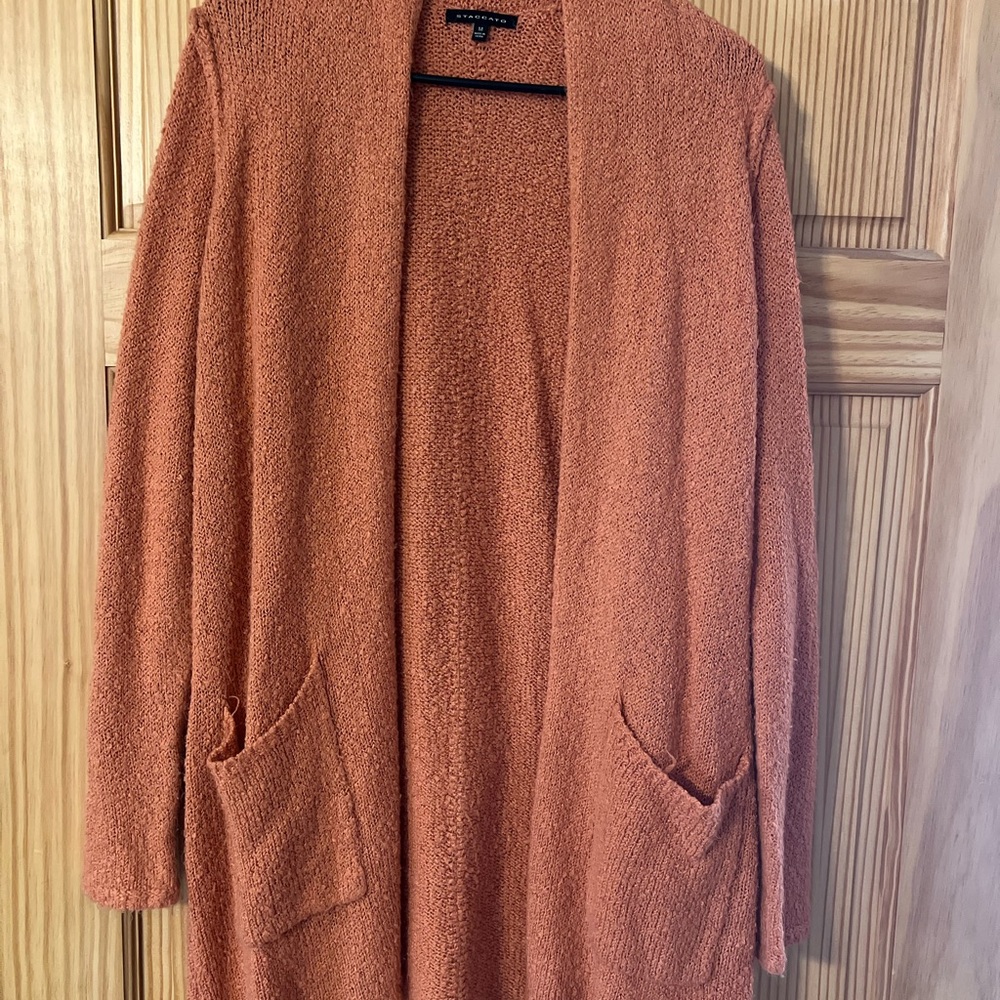 Staccato Orange Open-Front Cardigan Sweater